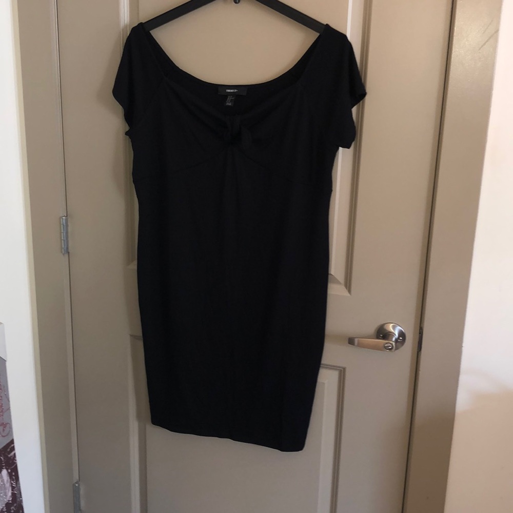 Black dress with bow tie